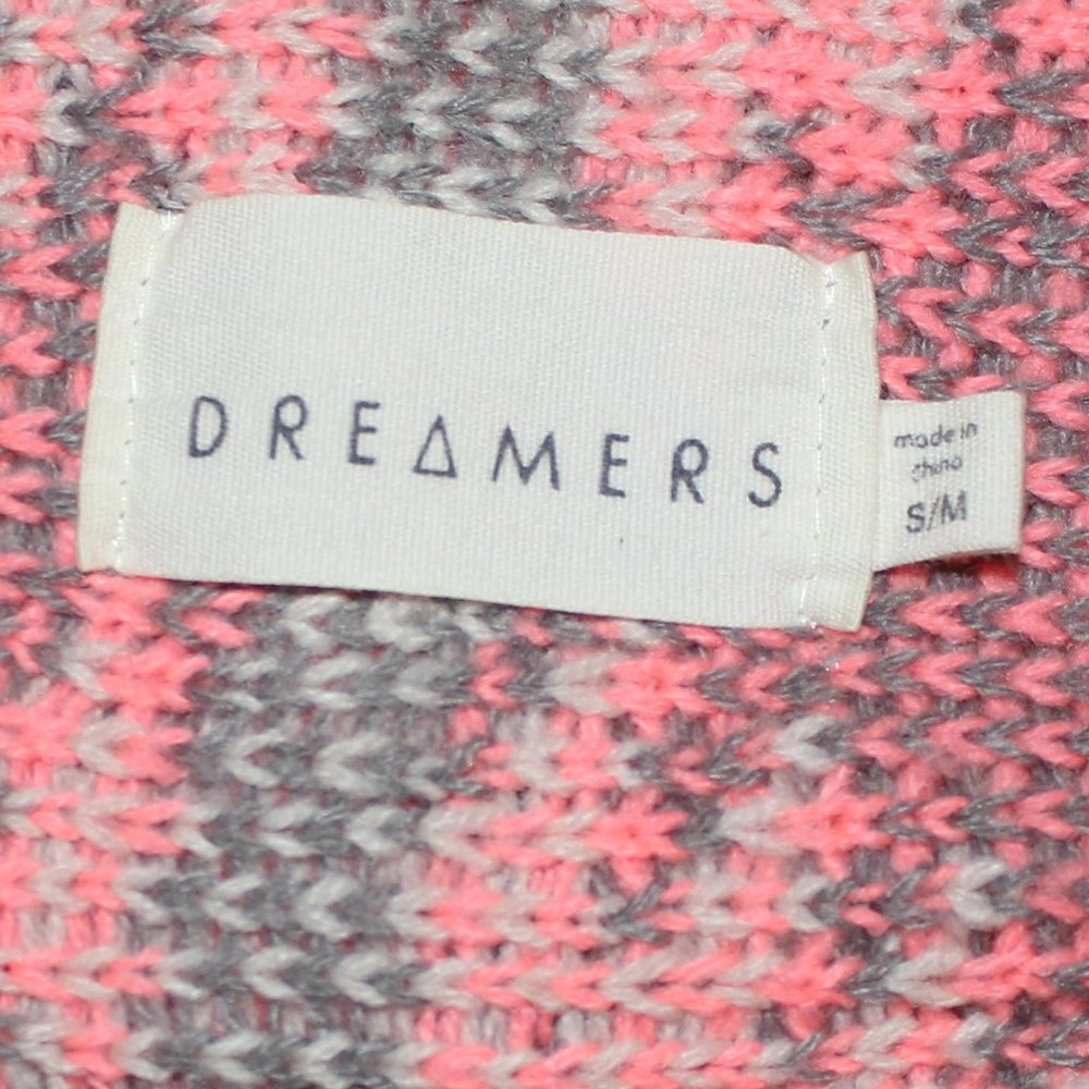 Gray, bright pink, and cream aztec print sweater - Picture 4 of 4